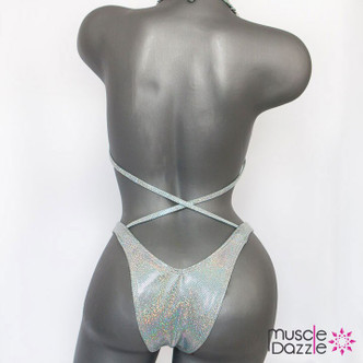 Silver Undecorated Competition Bikini